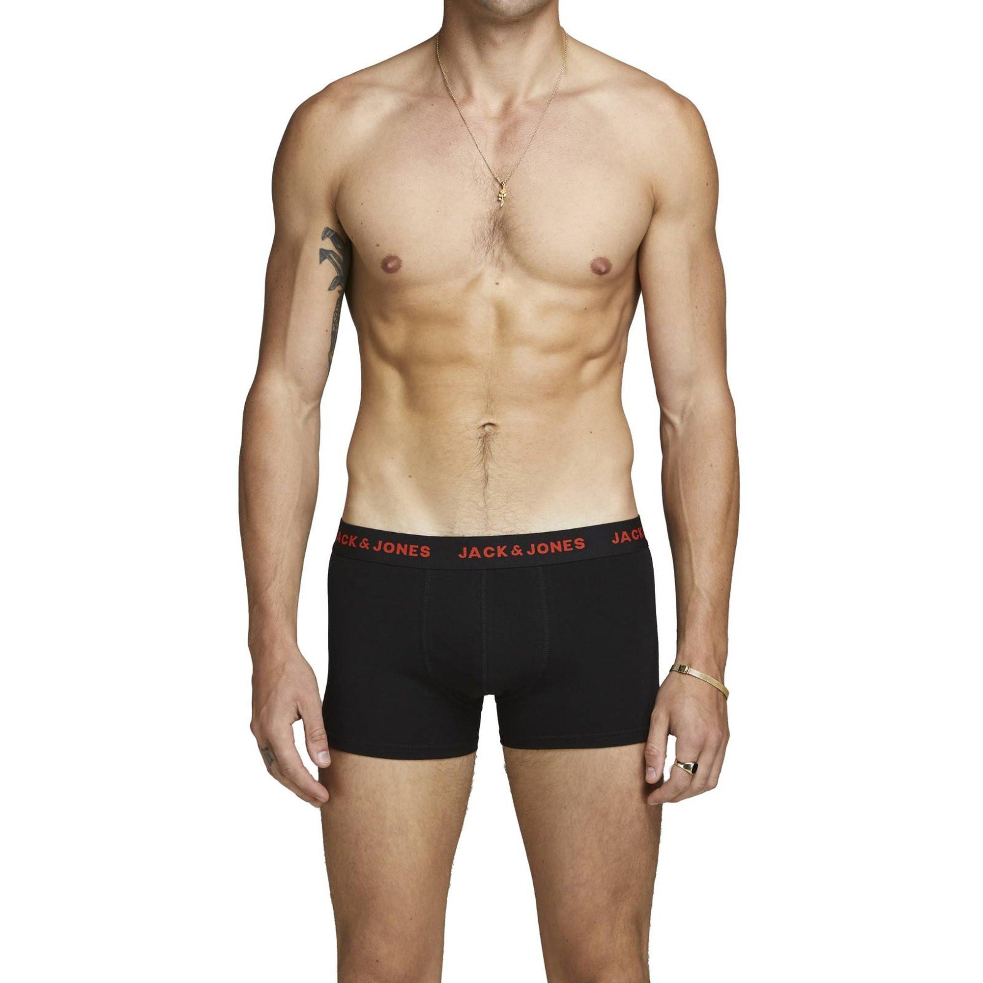 JACK & JONES  Boxer Uomini Confezione da 7 Stretch-JACBASIC TRUNKS 7 PACK 