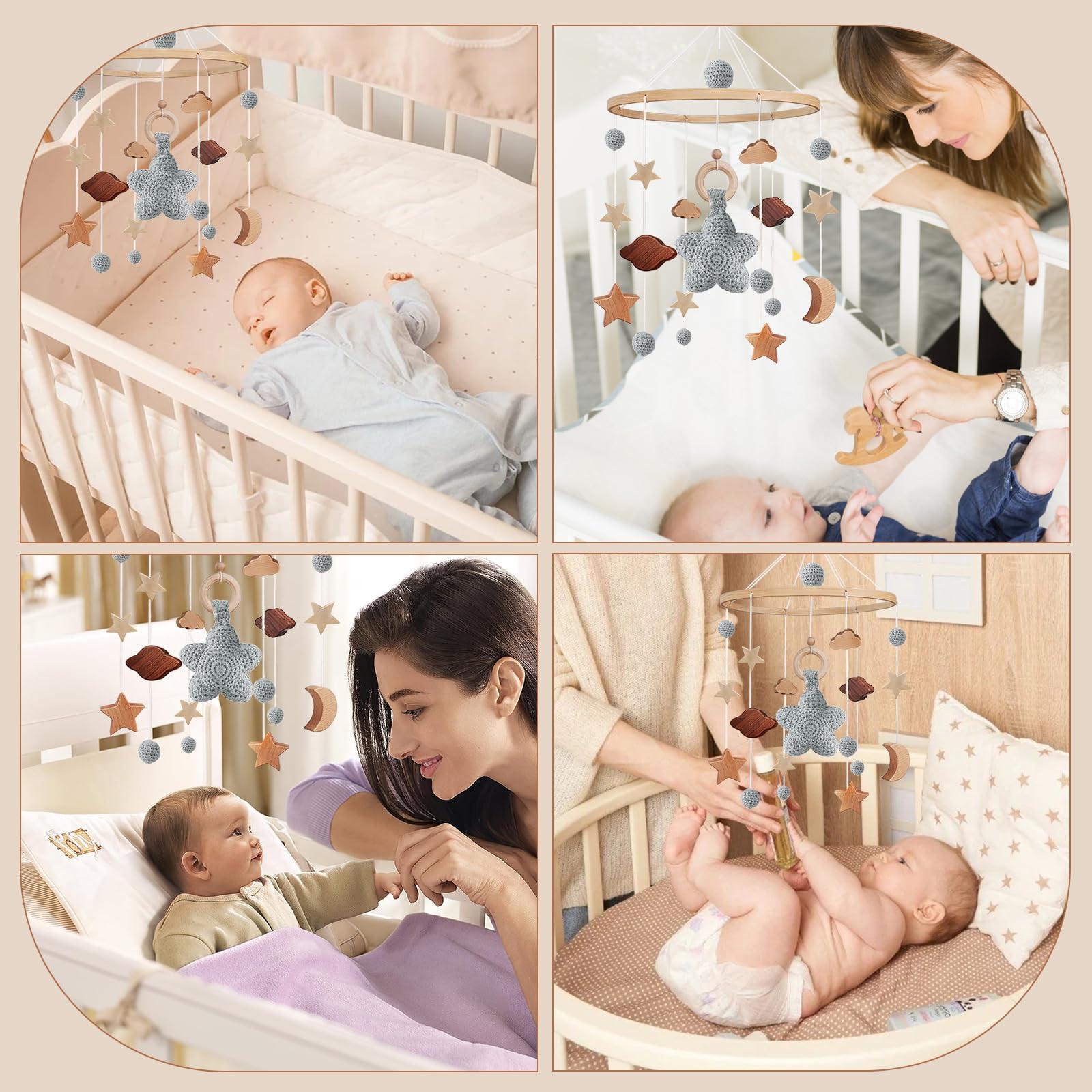 Activity-board  Mobile bébé lit d'enfant cloche carillon vent bébé avec nuages étoiles 