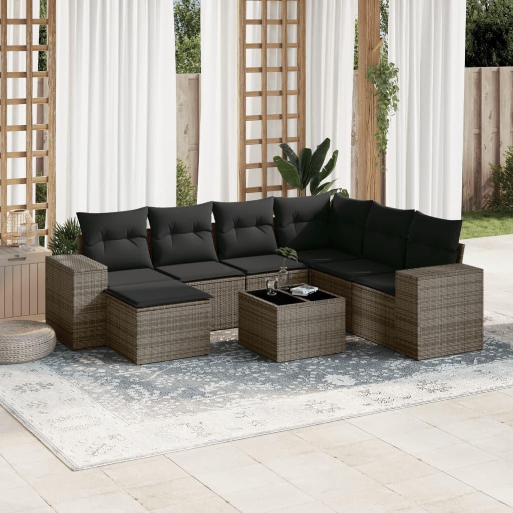 VidaXL set divano da giardino Polirattan  