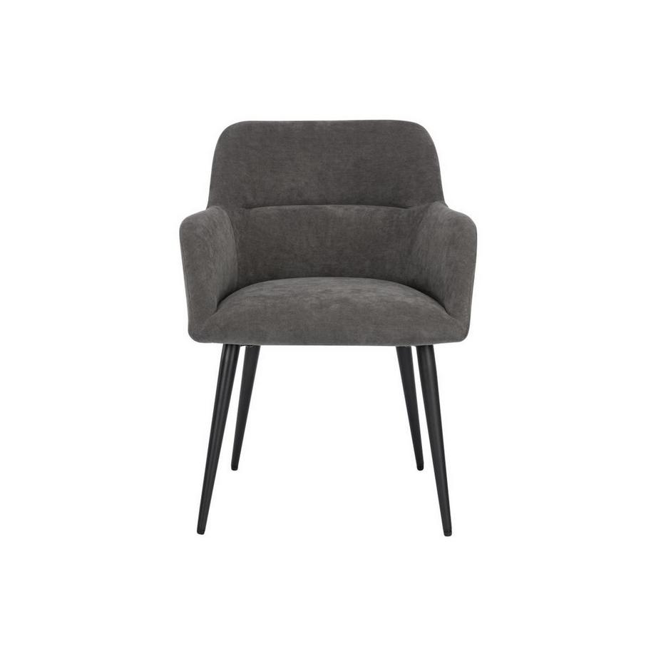 Vente-unique Lot de 6 chaises Avec accoudoirs Tissu métal HEKA  