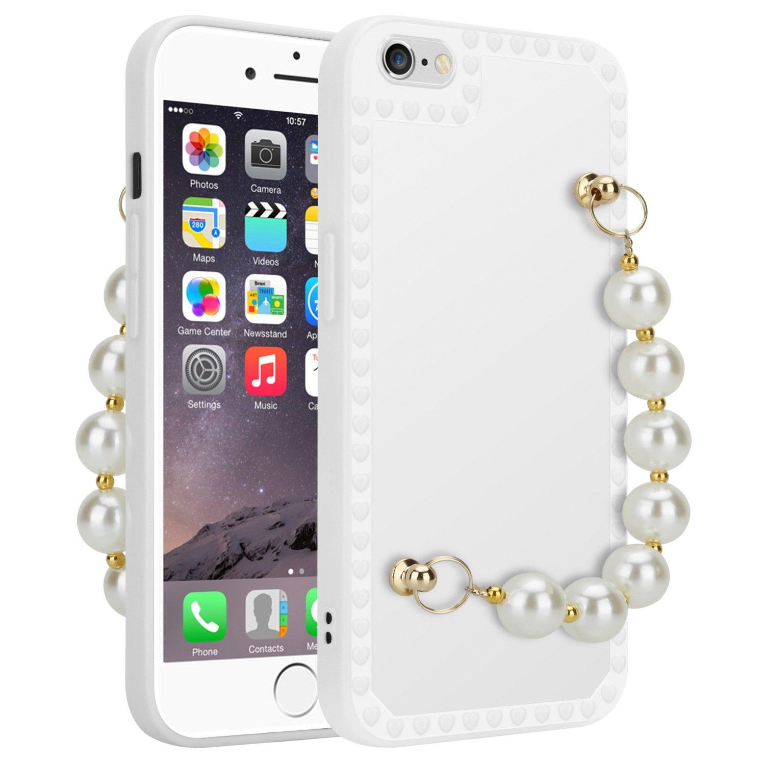 Cadorabo  Housse compatible avec Apple iPhone 6 / 6S - Coque de protection en silicone TPU flexible avec chaîne de poignet 