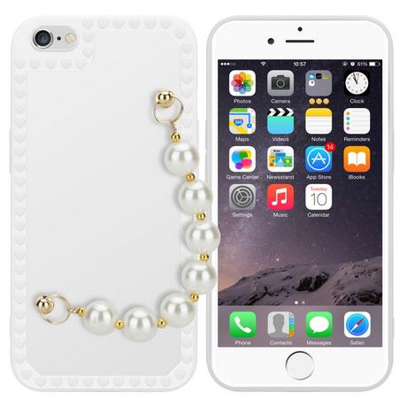 Cadorabo  Housse compatible avec Apple iPhone 6 / 6S - Coque de protection en silicone TPU flexible avec chaîne de poignet 