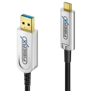 FX-I630-003 câble USB 3 m USB 3.2 Gen 1 (3.1 Gen 1) USB C USB A Noir, Argent