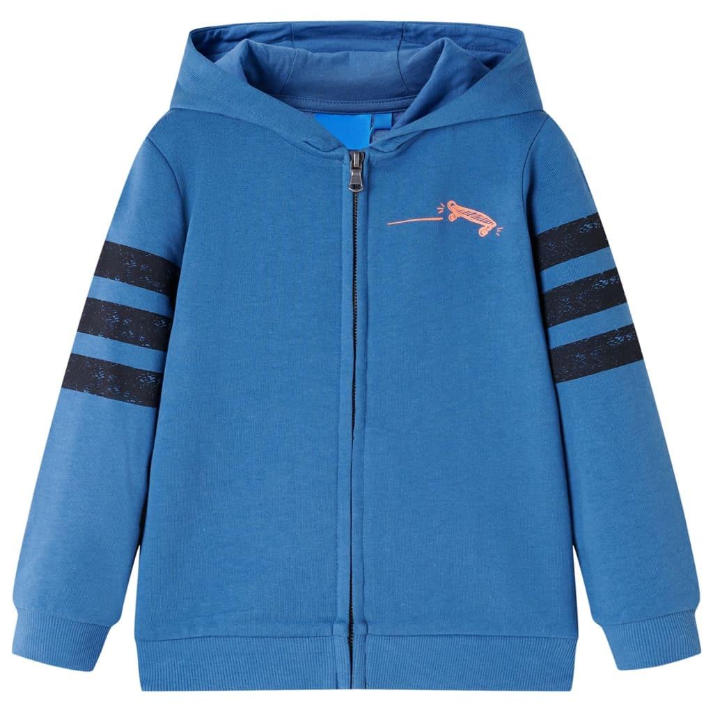 Image of Kinder Kapuzenpullover Baumwolle Jungen Blau 104