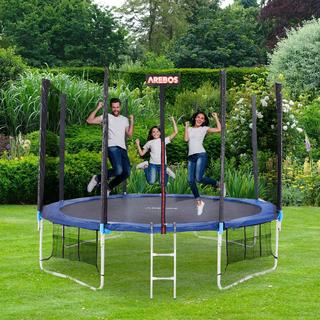 Arebos  Sprungmatte Ø 376 cm für Trampoline mit Ø 430 cm, 178 mm Federn 88 Ösen 