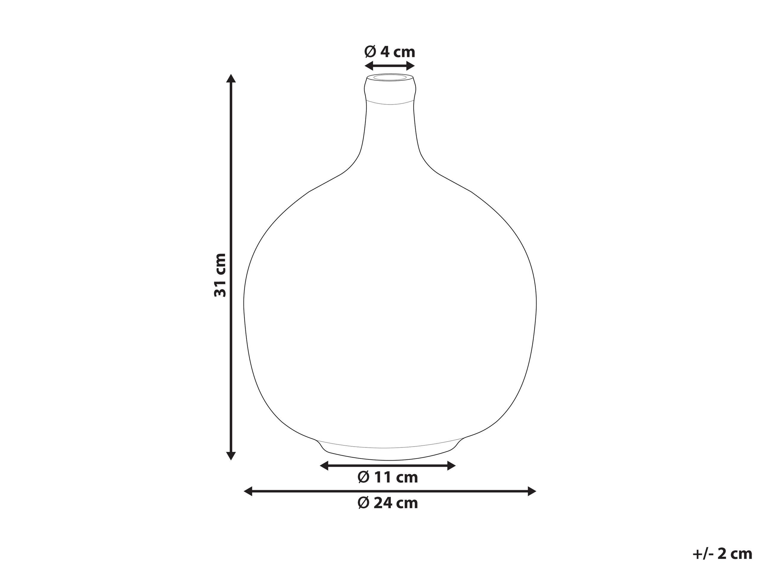 Beliani Dekovase aus Glas Modern CHAPPATHI  