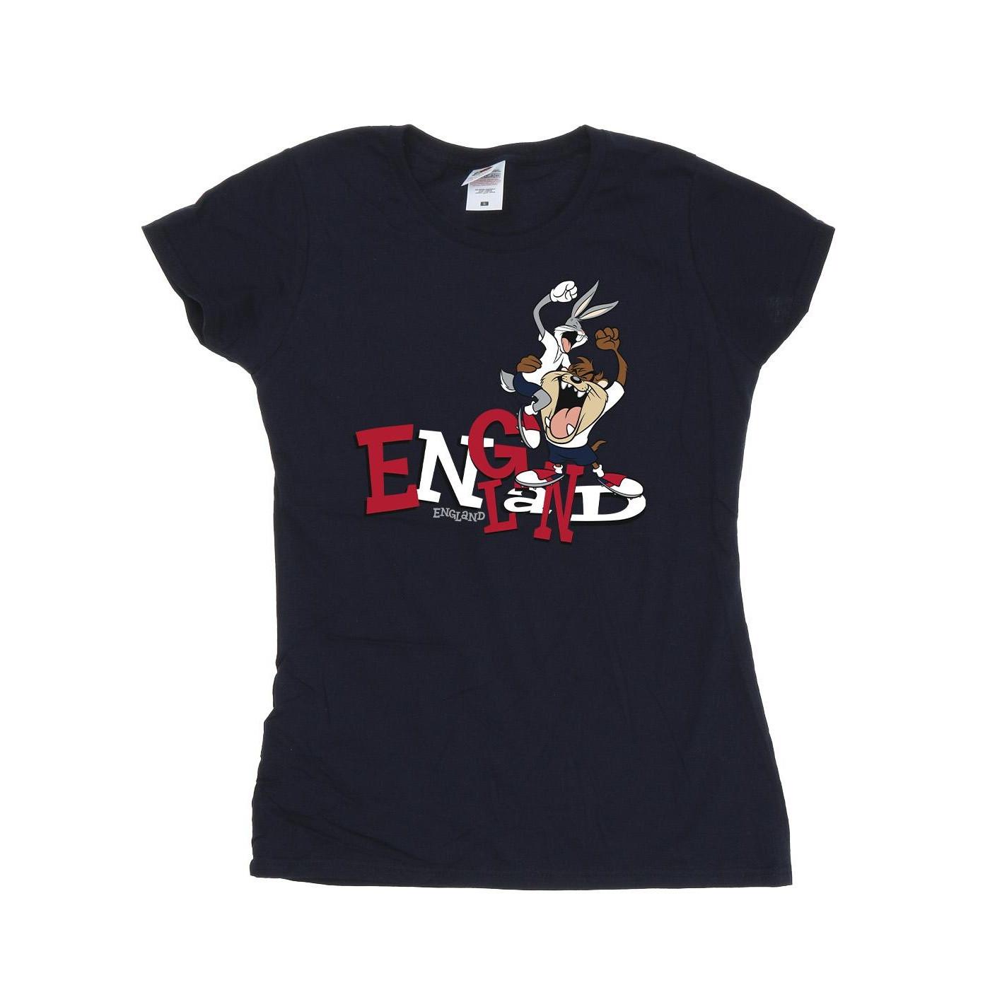 Image of Bugs & Taz England Tshirt Damen Marine XL