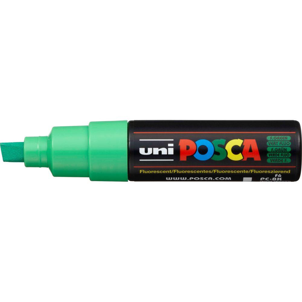 uni-ball UNI-BALL Posca Marker 8mm PC8K F.GREEN fluo grün, Keilspitze  