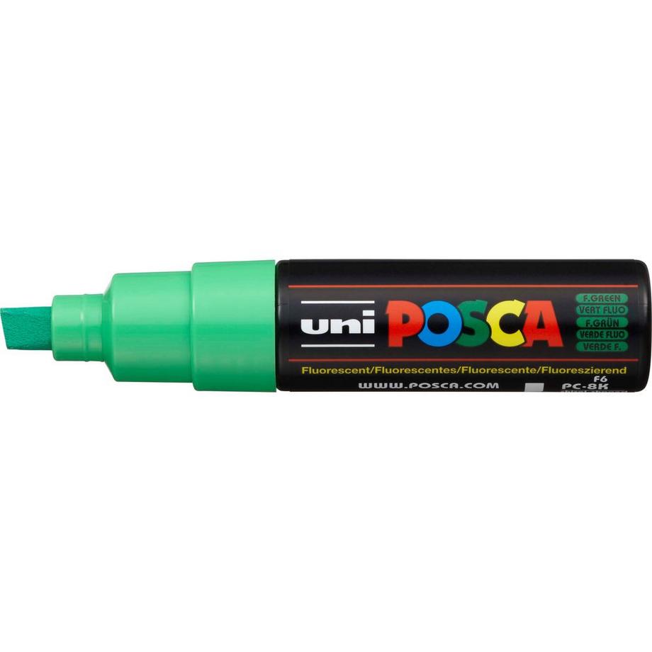 uni-ball UNI-BALL Posca Marker 8mm PC8K F.GREEN fluo grün, Keilspitze  