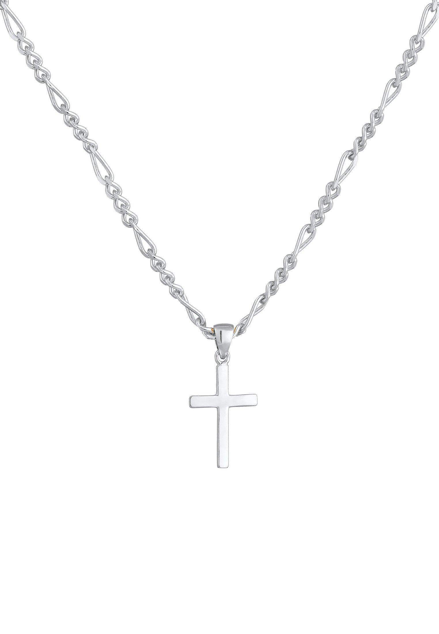 Kuzzoi  Halskette  Figarokette Kreuz 925 Silber 