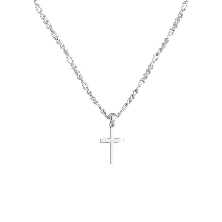 Kuzzoi  Halskette  Figarokette Kreuz 925 Silber 