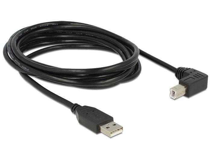 DeLock  3m, USB 2.0-A - USB 2.0-B USB Kabel USB A USB B Schwarz 