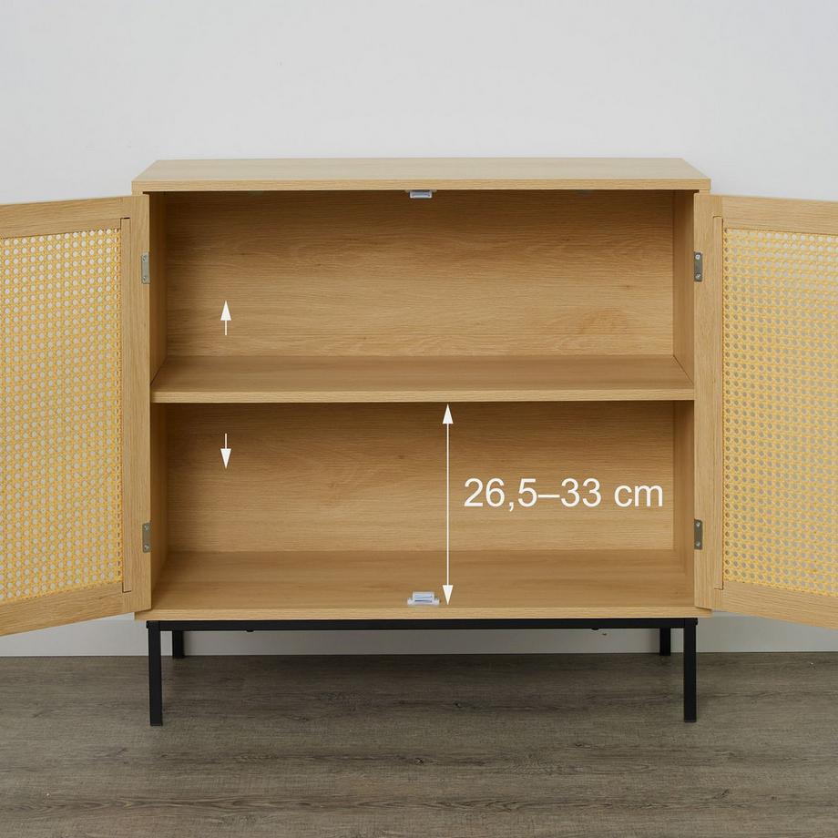 B2X Credenza con 2 ante in rattan  