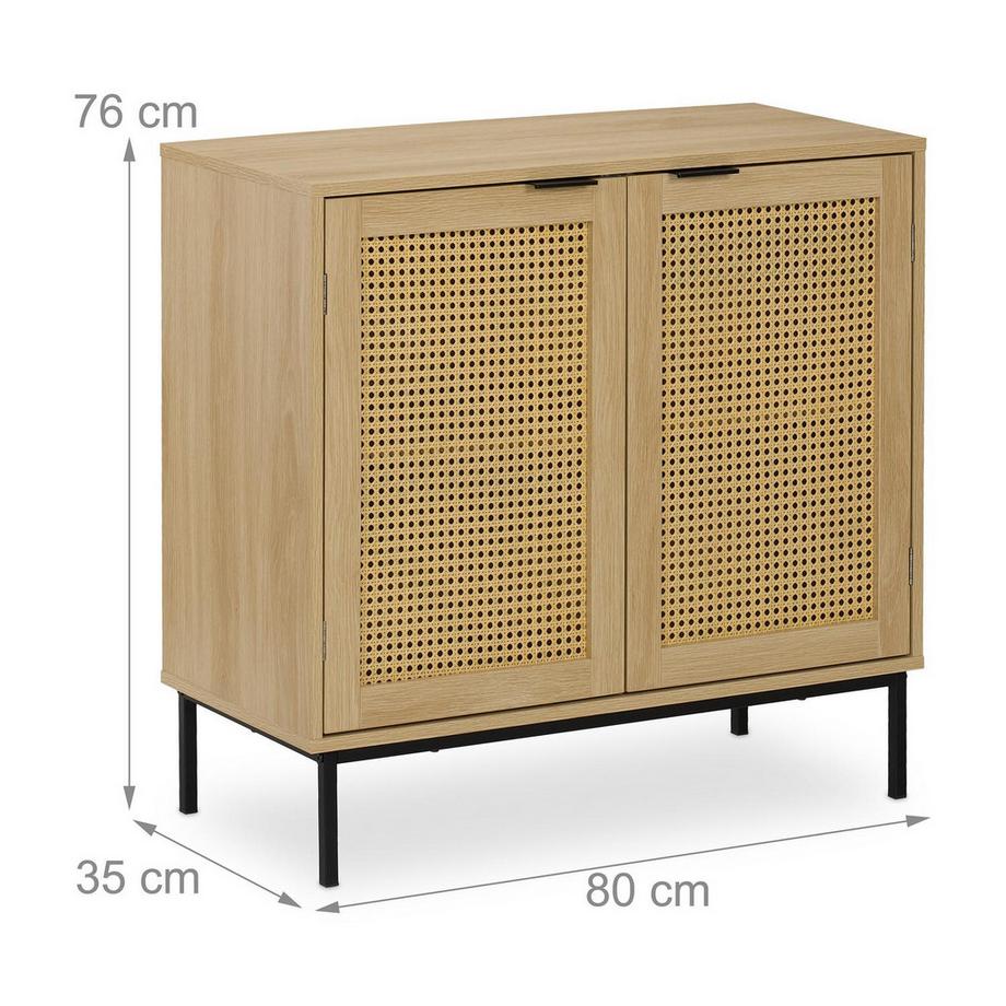 B2X Credenza con 2 ante in rattan  