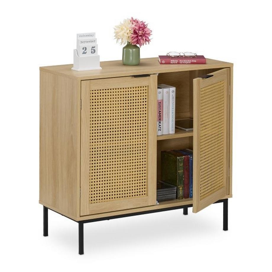 B2X Credenza con 2 ante in rattan  