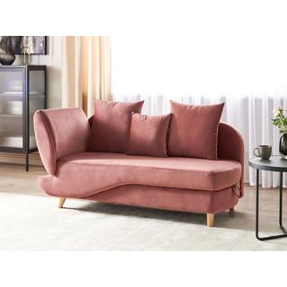 Beliani Chaise longue en Velours Rétro MERI  