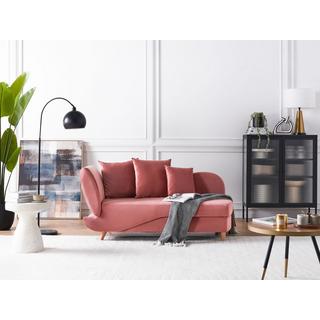 Beliani Chaise longue en Velours Rétro MERI  