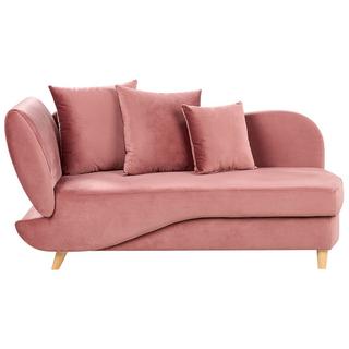 Beliani Chaise longue en Velours Rétro MERI  