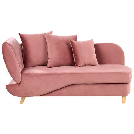 Beliani Chaise longue en Velours Rétro MERI  