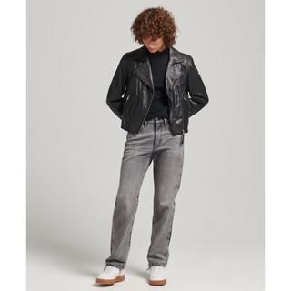 Superdry  Veste de motard en cuir femme 