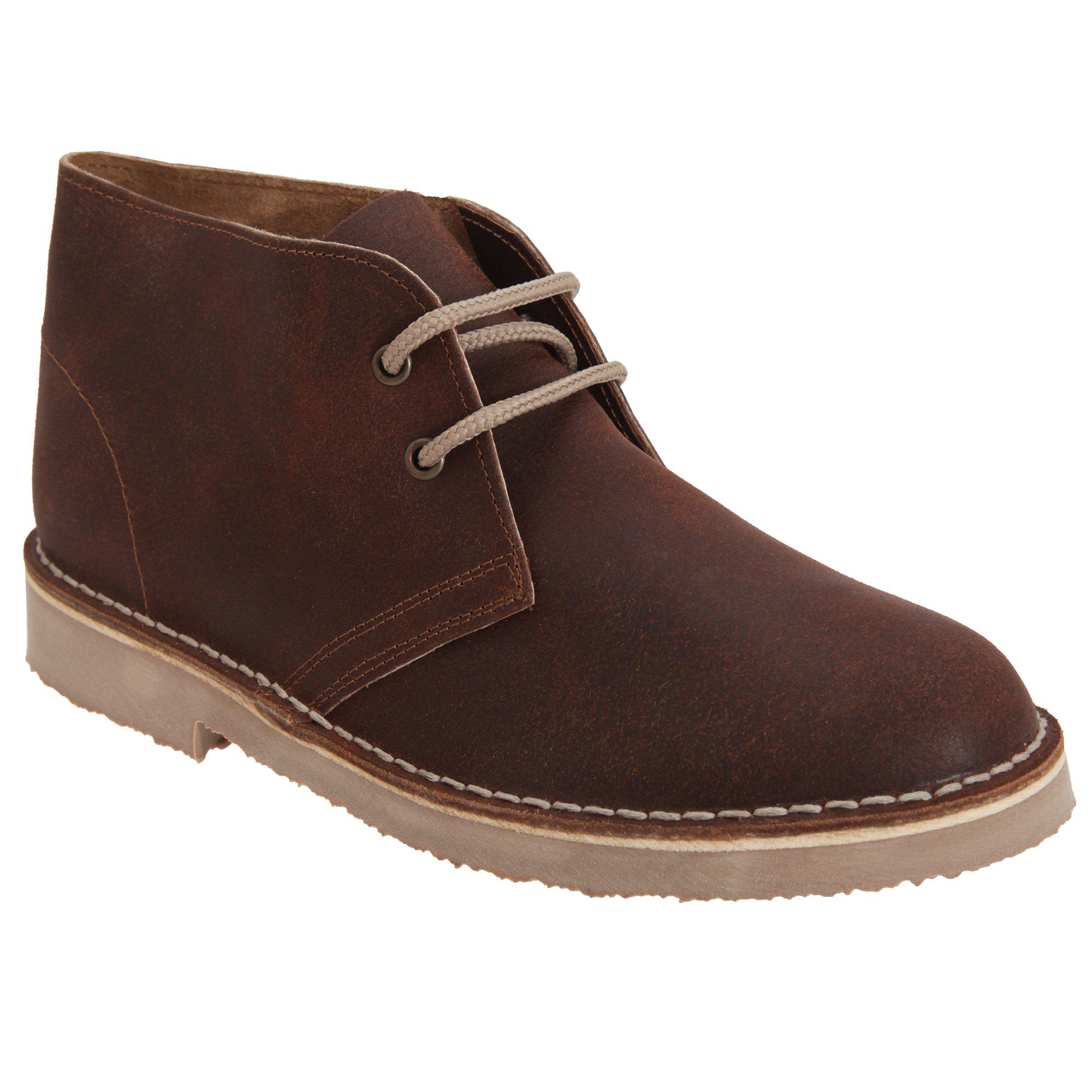 Image of Schnürschuhe Schnürhalbschuhe Desertboots Halbschuhe, Leder Damen Braun 40.5