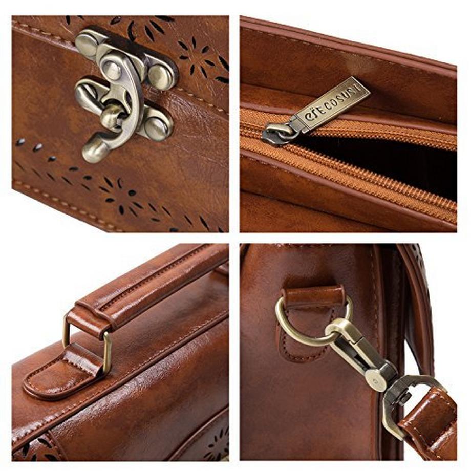 Only-bags.store Vintage Leder Kleine Umhängetasche  