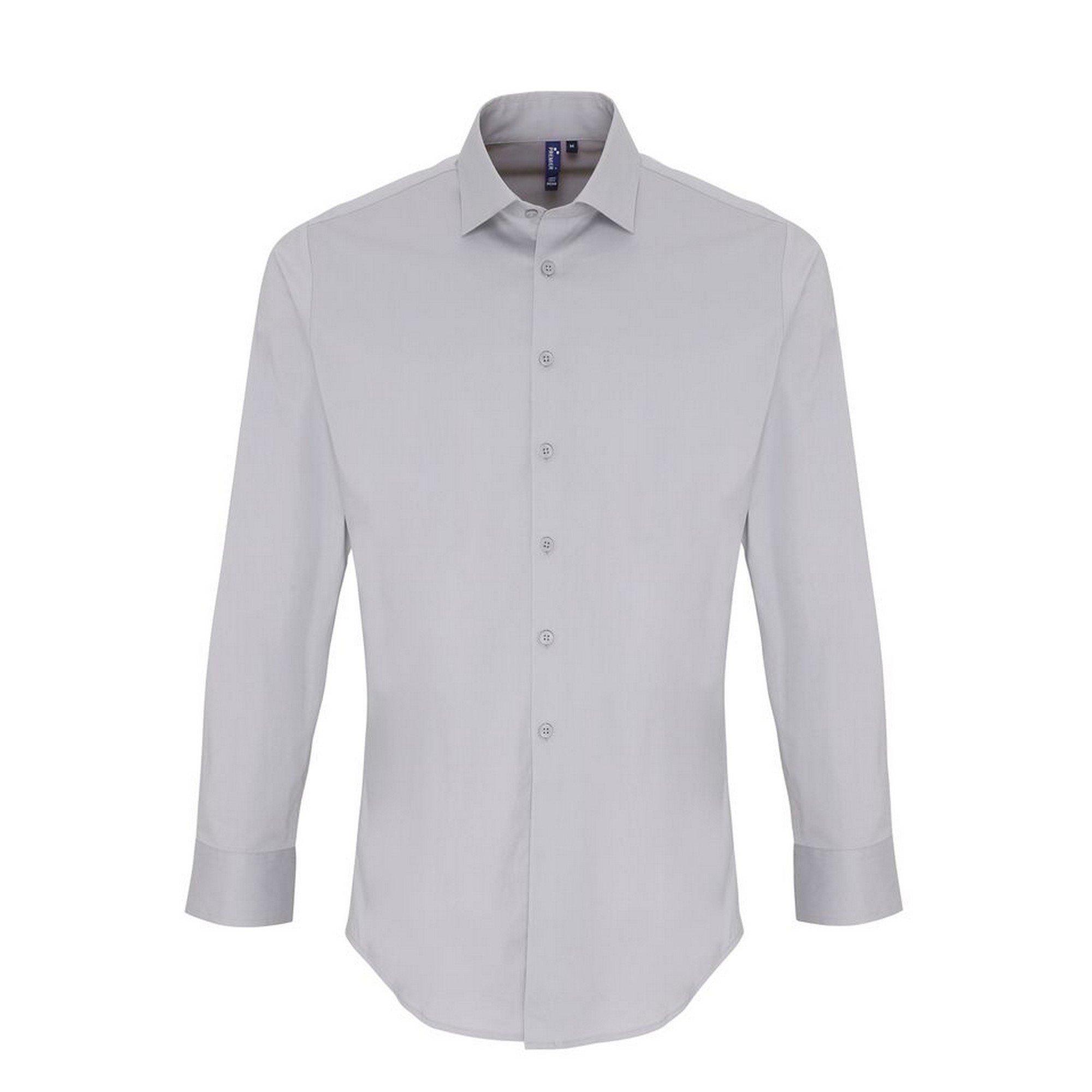 Image of Hemd Langärmlig Herren Silber XS