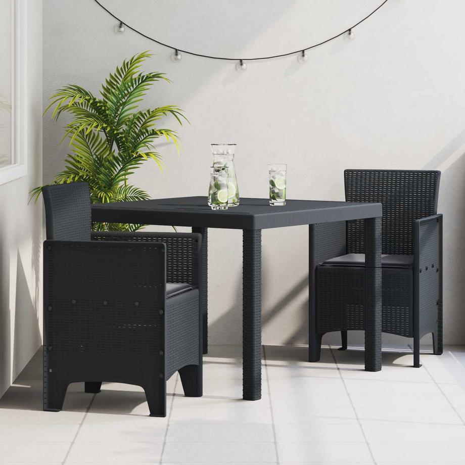 VidaXL Set de repas de jardin polypropylène  