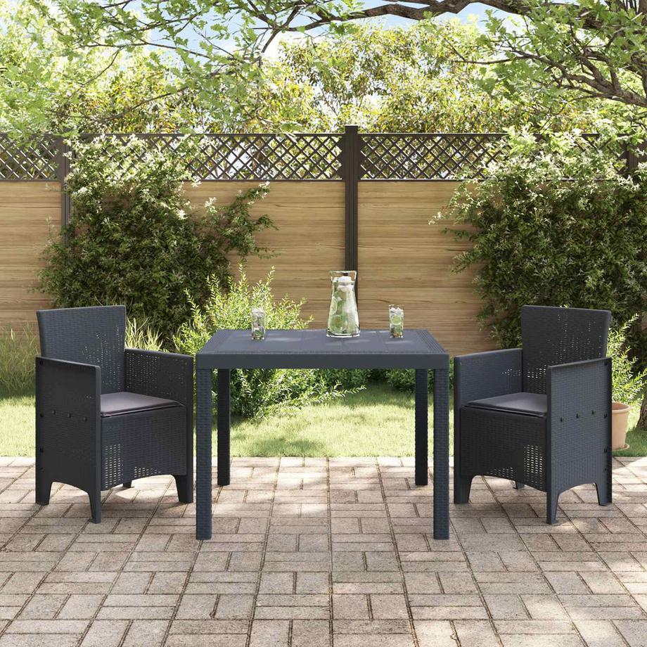 VidaXL Set de repas de jardin polypropylène  