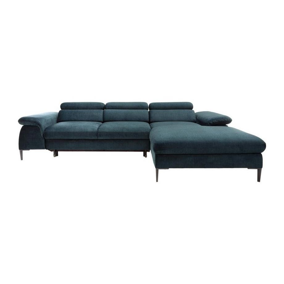 PASCAL MORABITO Ecksofa mit Schlaffunktion - Ecke rechts - Samt - Dunkelblau - SEPINA von PASCAL MORABITO  