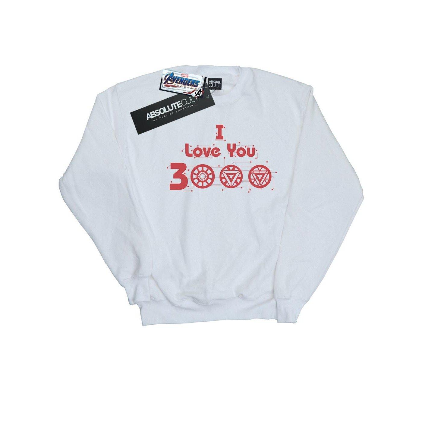 Image of Avengers Endgame I Love You 3000 Circuits Sweatshirt Damen Weiss M