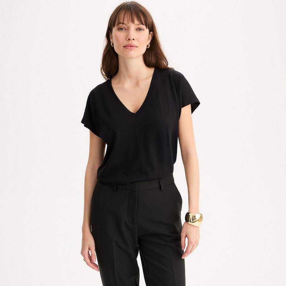 T-Shirt mit V-Ausschnitt