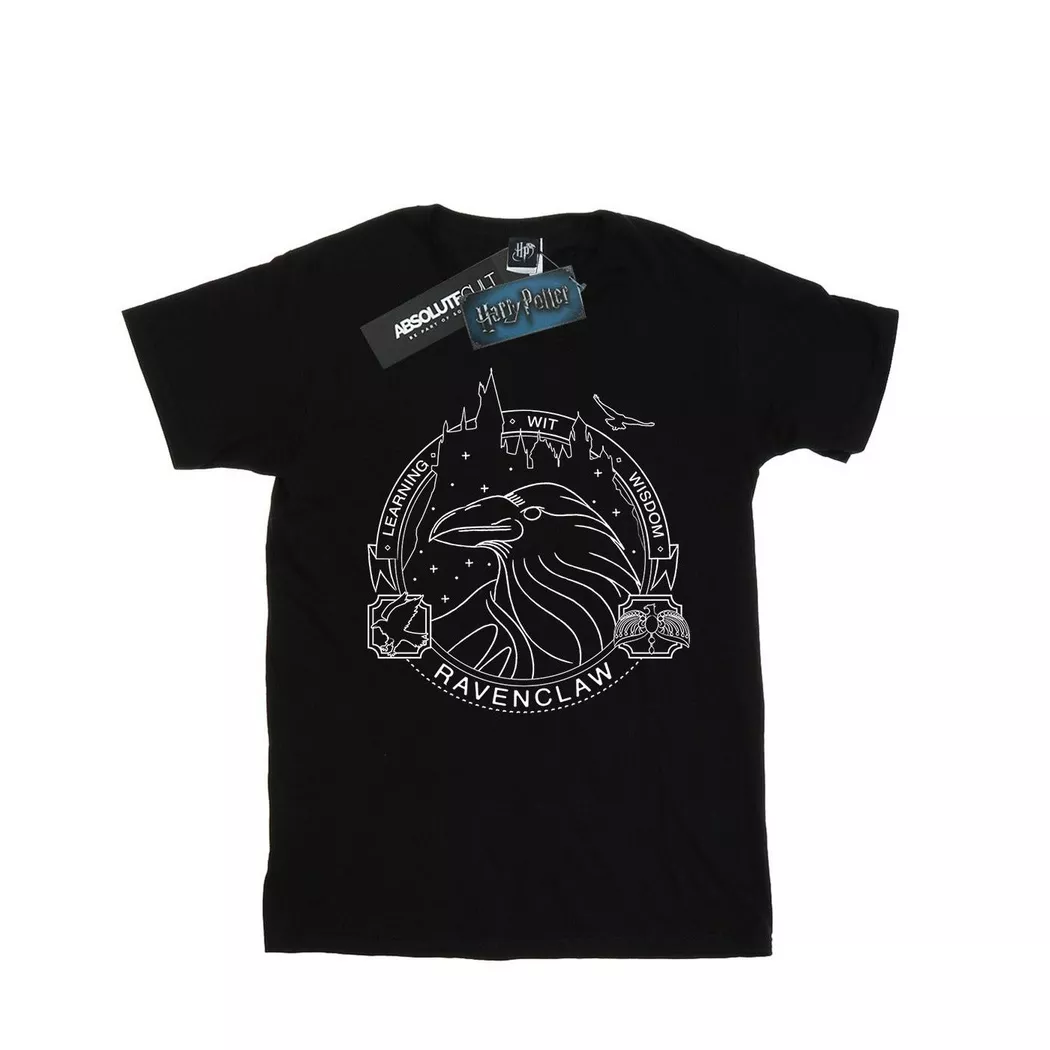 Harry Potter - Ravenclaw TShirt, für Damen, Schwarz, Größe S