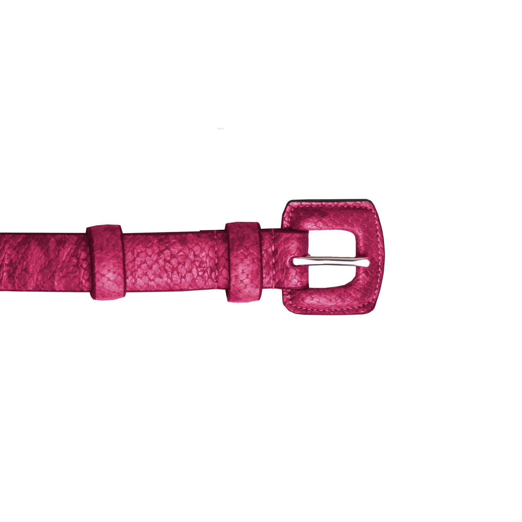 Image of Gürtel Mit Schlangenhautlook Damen Fuchsia 46