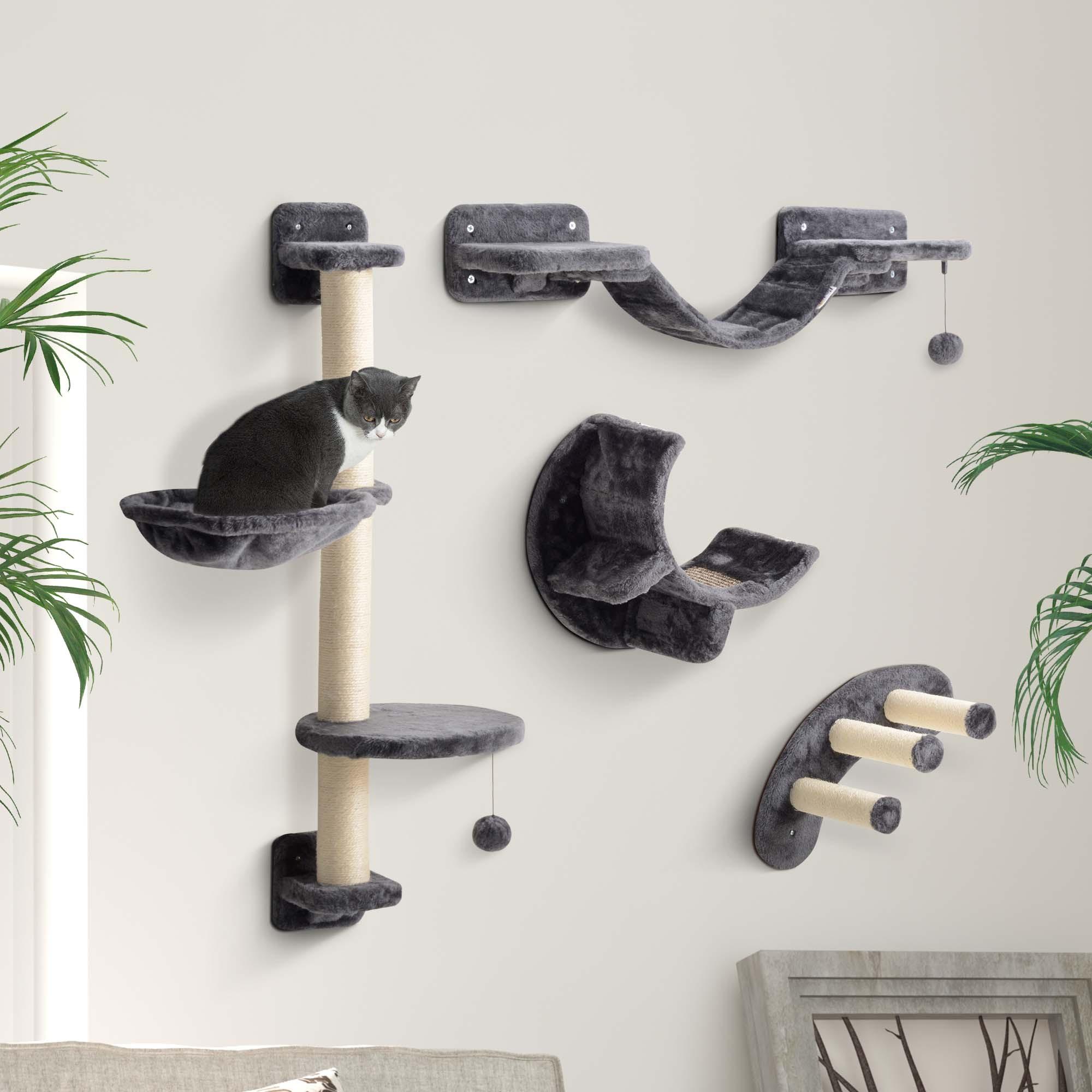 PawHut  Katzen Kletterwand 