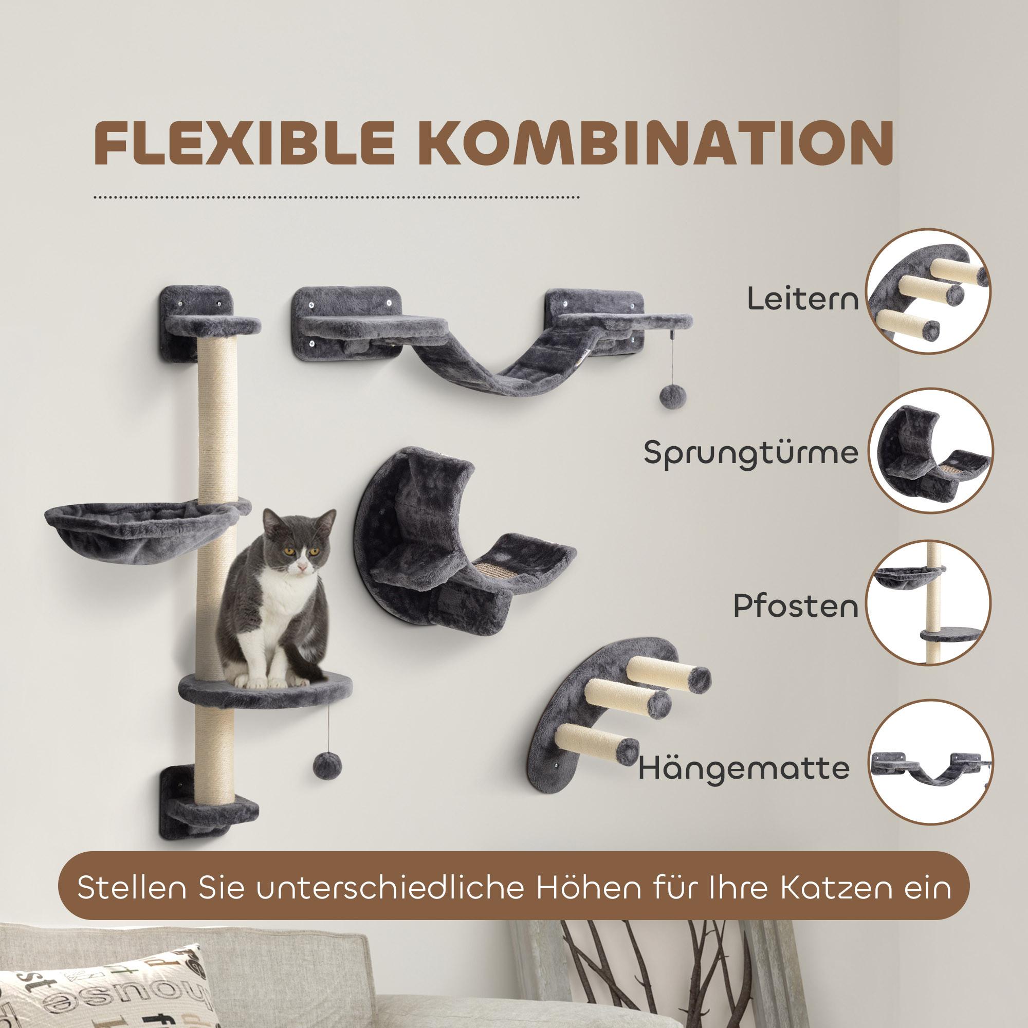 PawHut  Katzen Kletterwand 