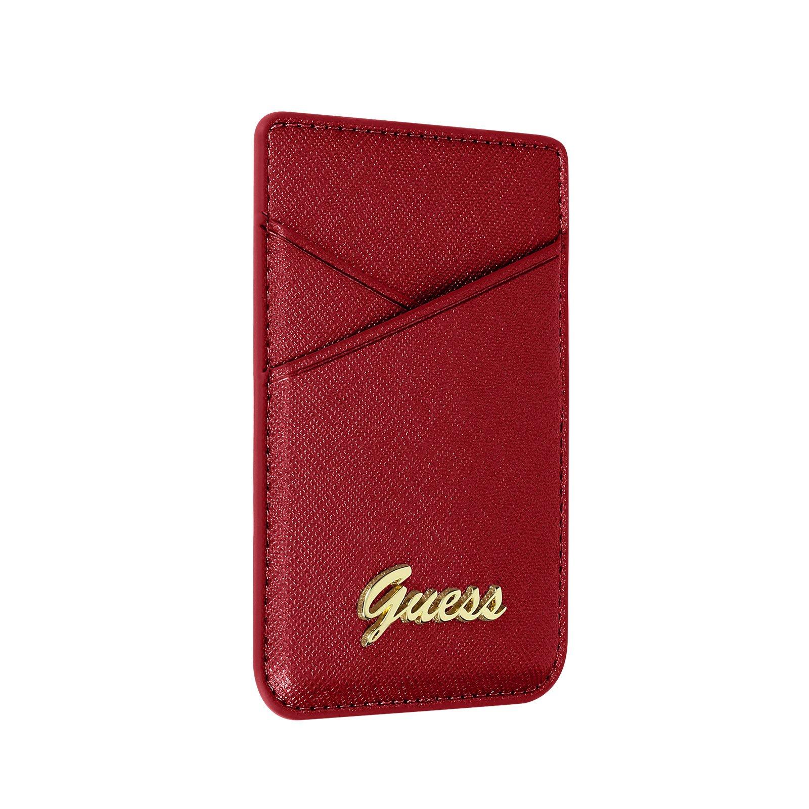 GUESS  Porte-carte Magsafe Guess Saffiano Rouge 