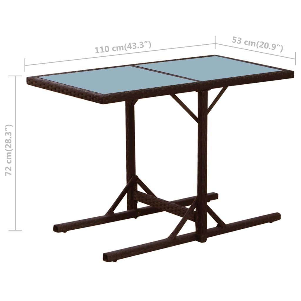 VidaXL Table et chaise de jardin rotin synthétique  