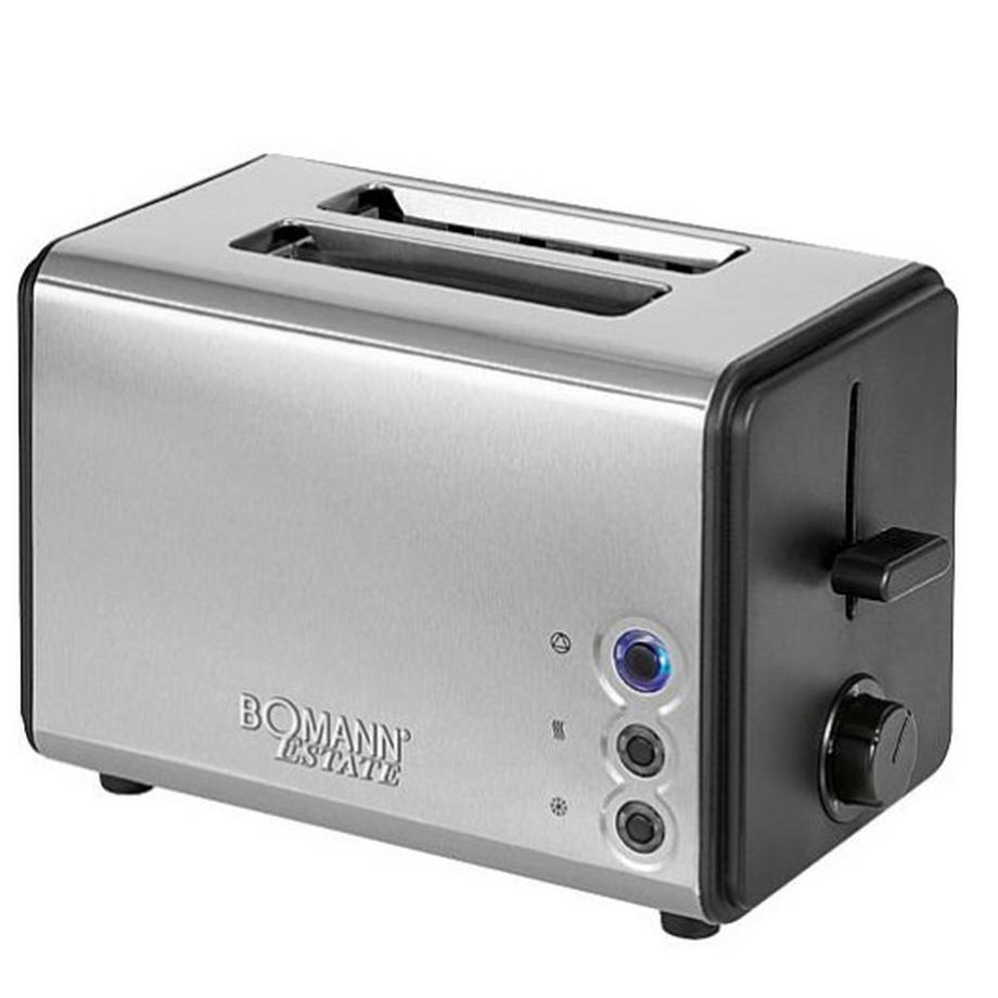 Bomann TA 1371 CB 2 fetta/e 850 W Nero, Acciaio inossidabile