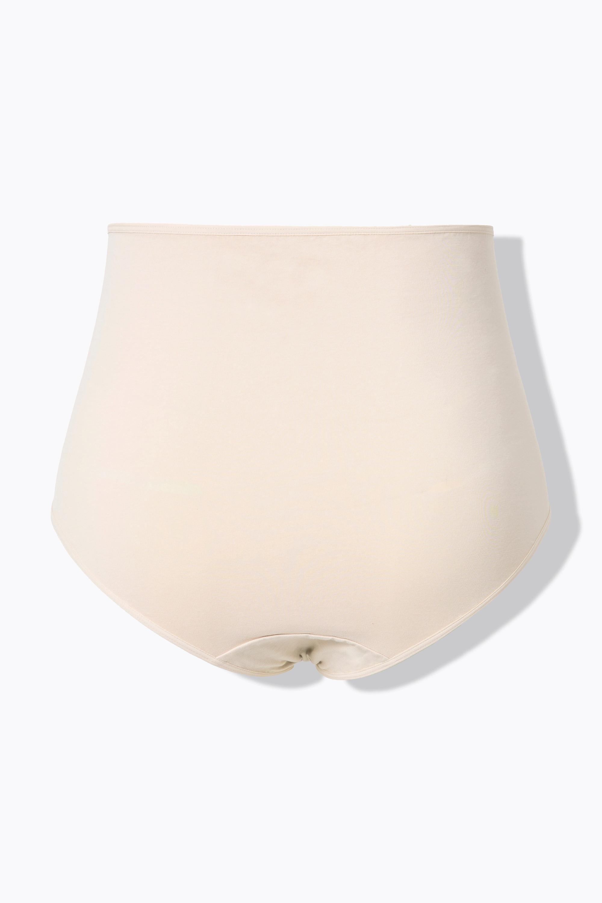 Ulla Popken  Slip a vita alta Bellieva in cotone biologico GOTS con inserto sulla pancia 