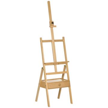Cavalletto Cavalletto Da Terra Cavalletto In Legno Pieghevole Cavalletto Da Studio Regolabile In Altezza Con Supporto, Per Tele Fino A 92 Cm Di Altezza