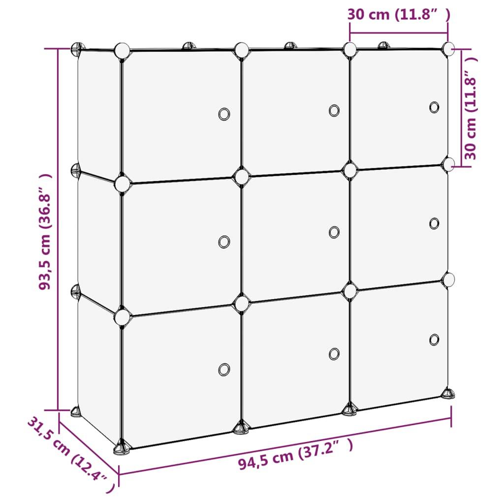 VidaXL Organisateur de cubes de rangement polypropylène  