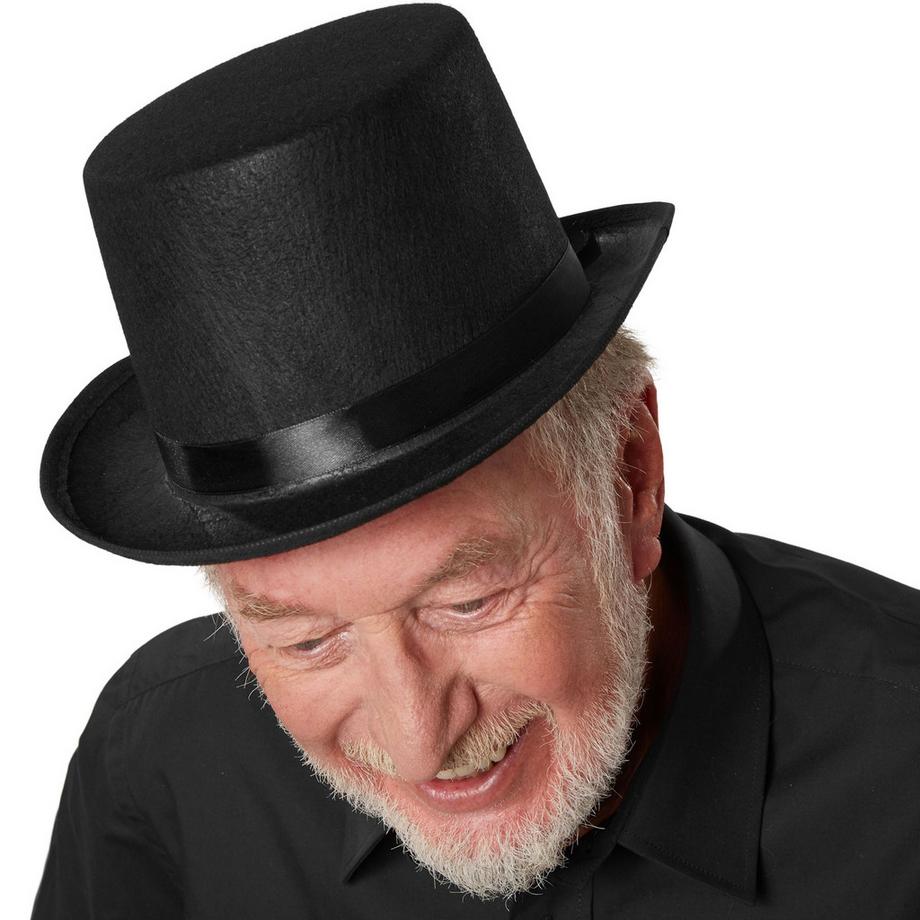 Tectake  Chapeau haut-de-forme noir classique 