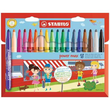 STABILO Fasermaler power max 980/1801 Etui 18 Stück