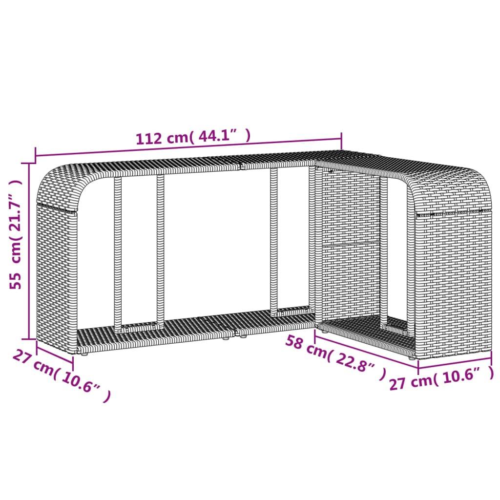 VidaXL  Étagère de rangement rotin synthétique 