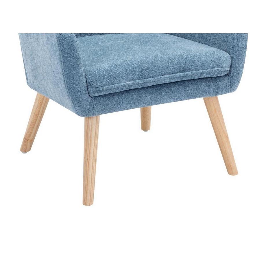 Vente-unique Fauteuil en tissu bleu SERINO  