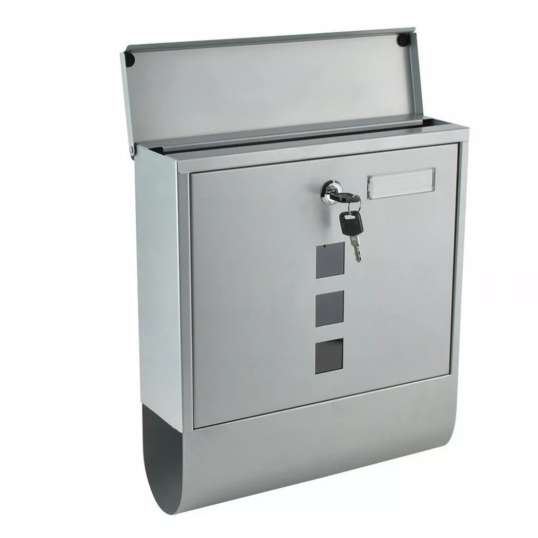 Northio - Briefkasten mit Schlüsseln Silber Metall