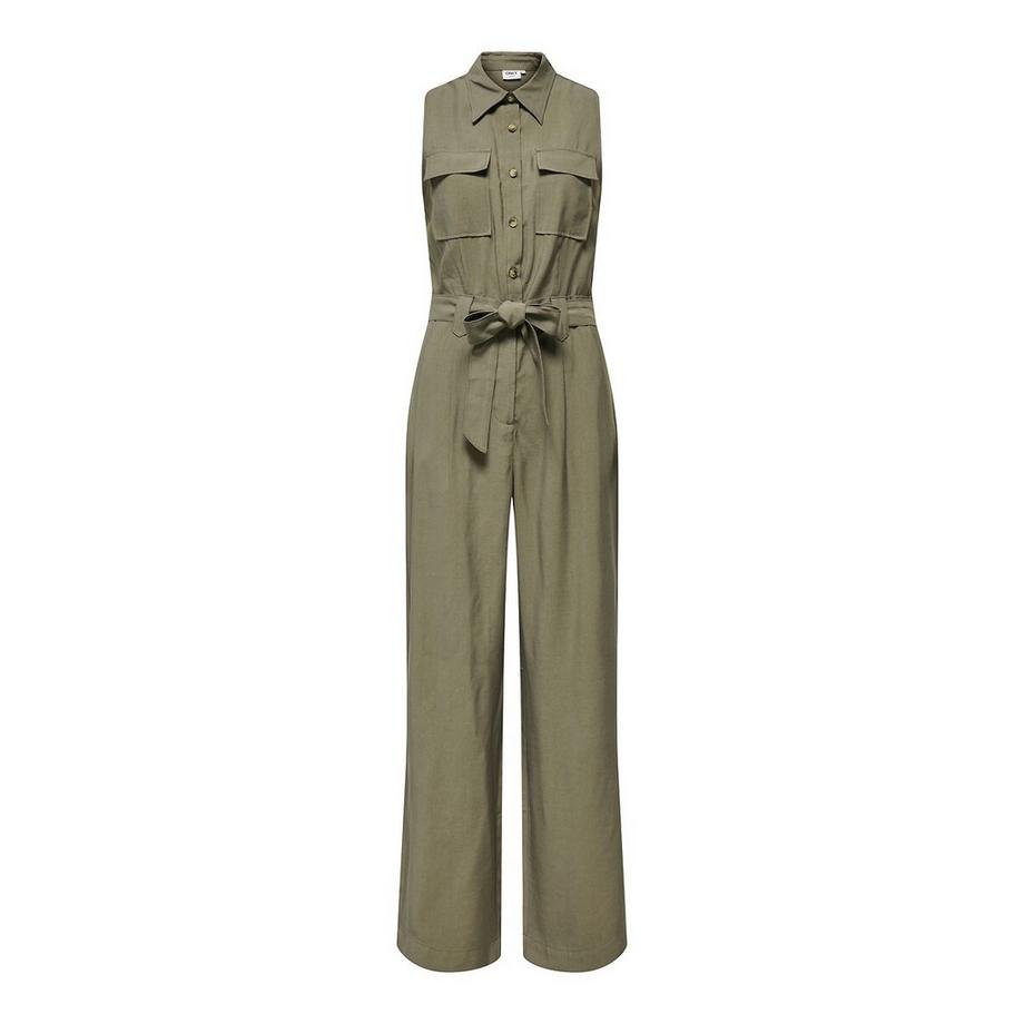 Combinaison sans manches courtes avec ceinture