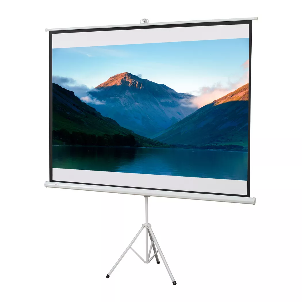Lienzo HOMCOM con trípode de 100 pulgadas 4:3, lienzo portátil para proyector, trípode plegable, lienzos para cine en casa y camping