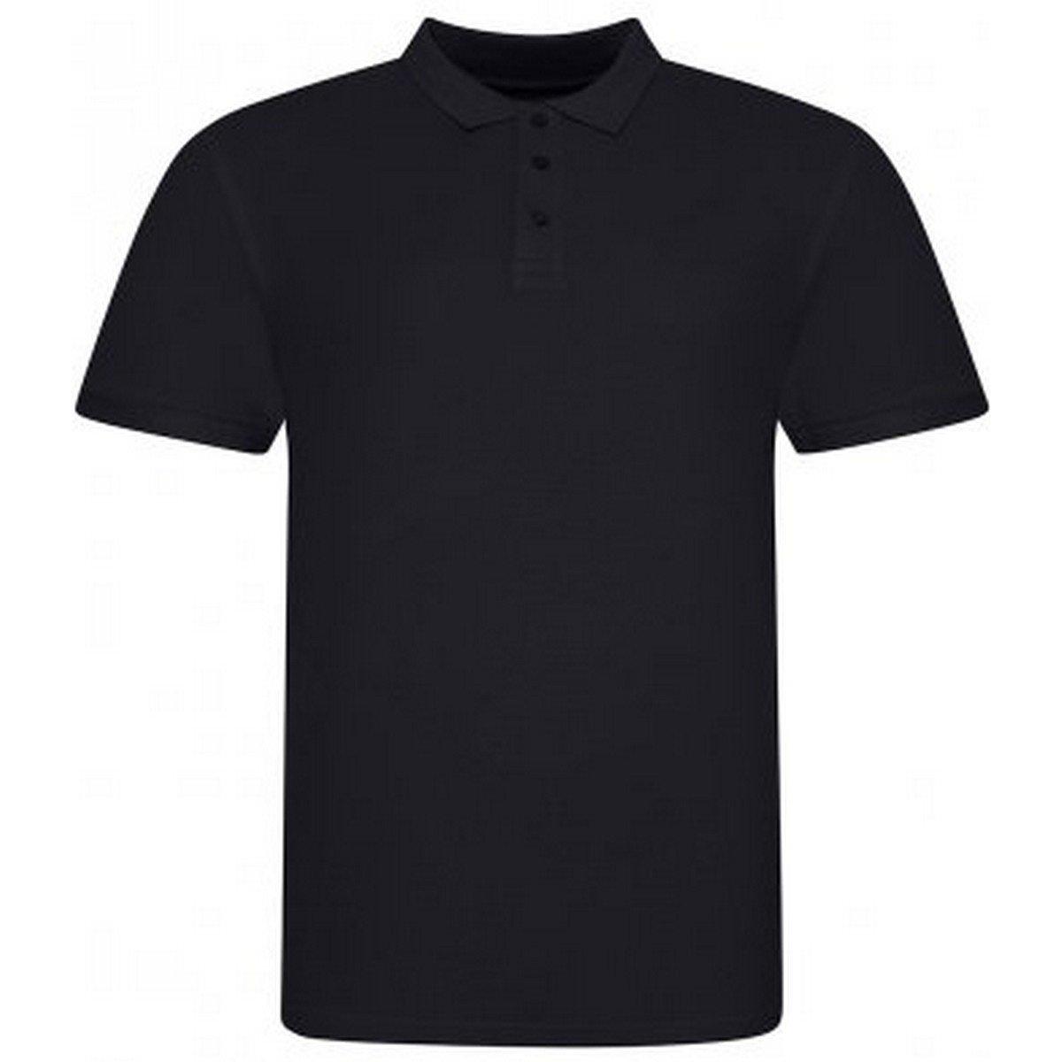 Image of Polo Shirt Pique Herren Schwarz L